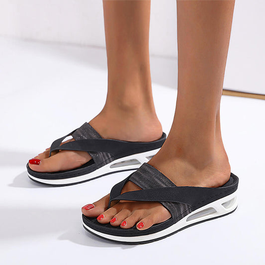 Women’s Air Cushion Platform Sneaker Sandals Lightweight Casual Flip Flop