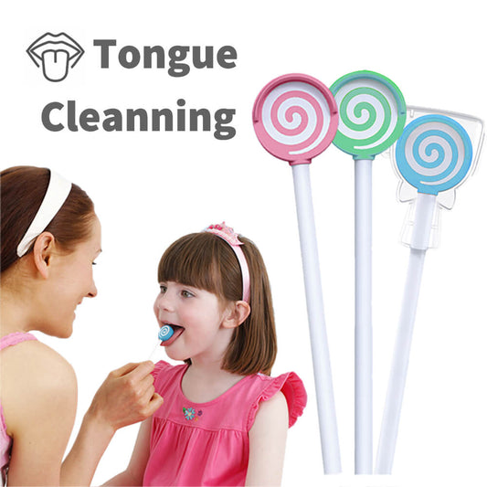 3PCS Cute Lollipop Shape Tongue Scraper – for Kids & Adults