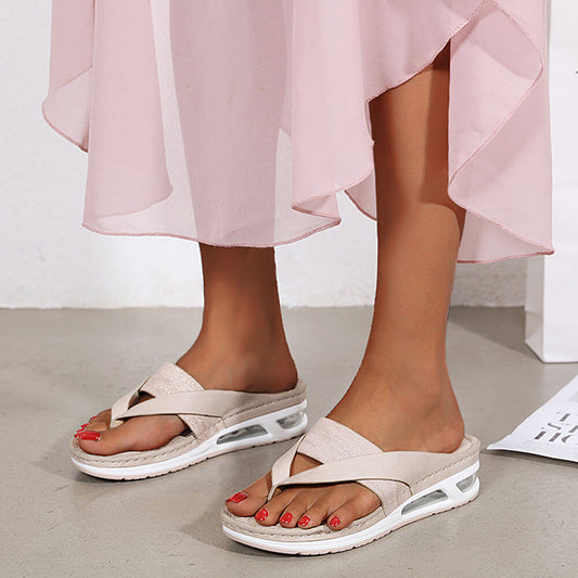 Women’s Air Cushion Platform Sneaker Sandals Lightweight Casual Flip Flop