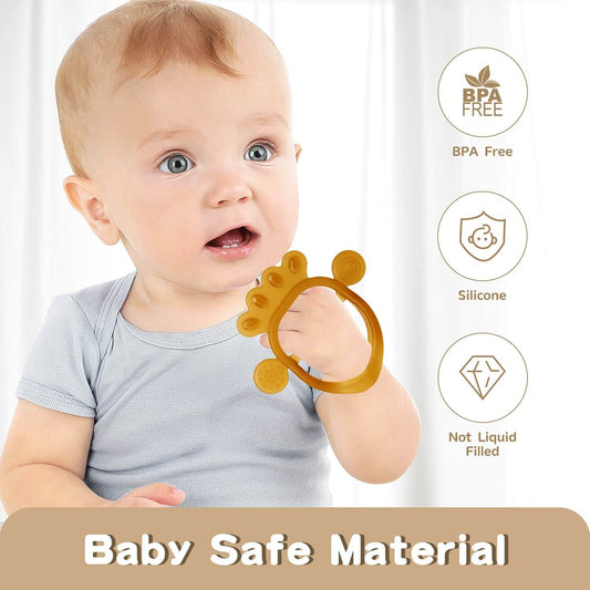 【Never Drop from Hand】Wristband Design Baby Teething Toys for Babies 2M+