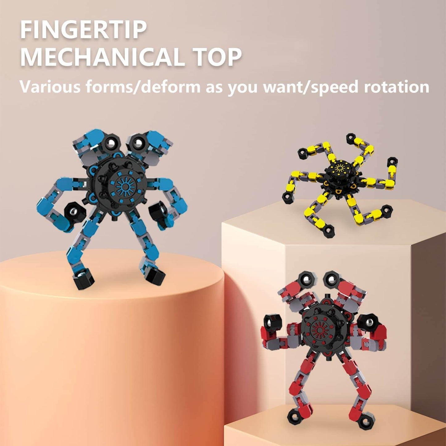 Transformable Fingertip Toy for Kids & Adults - 3 PCS