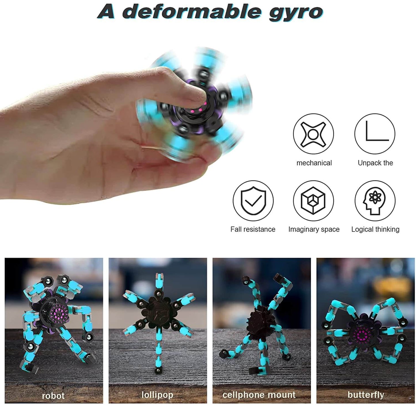 Transformable Fingertip Toy for Kids & Adults - 3 PCS