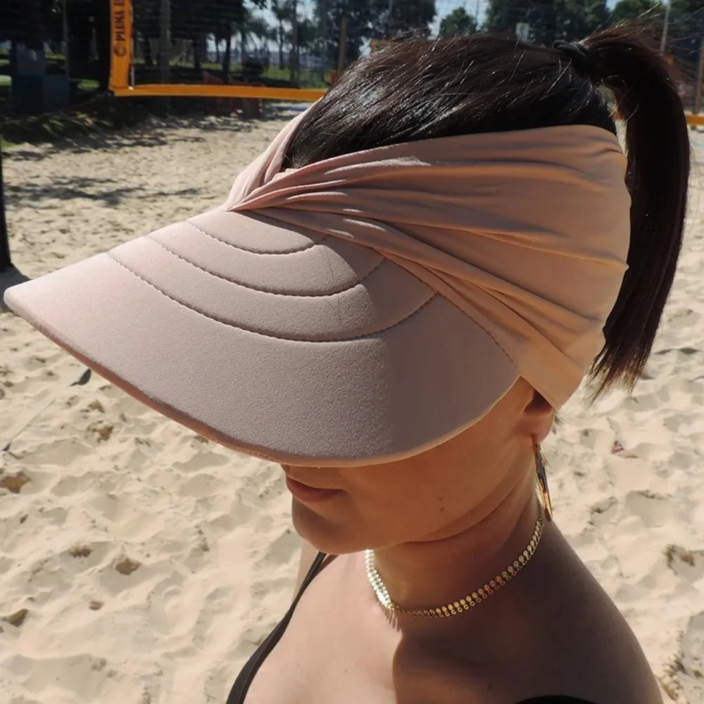 Women Anti-ultraviolet Elastic Hollow Top Hat