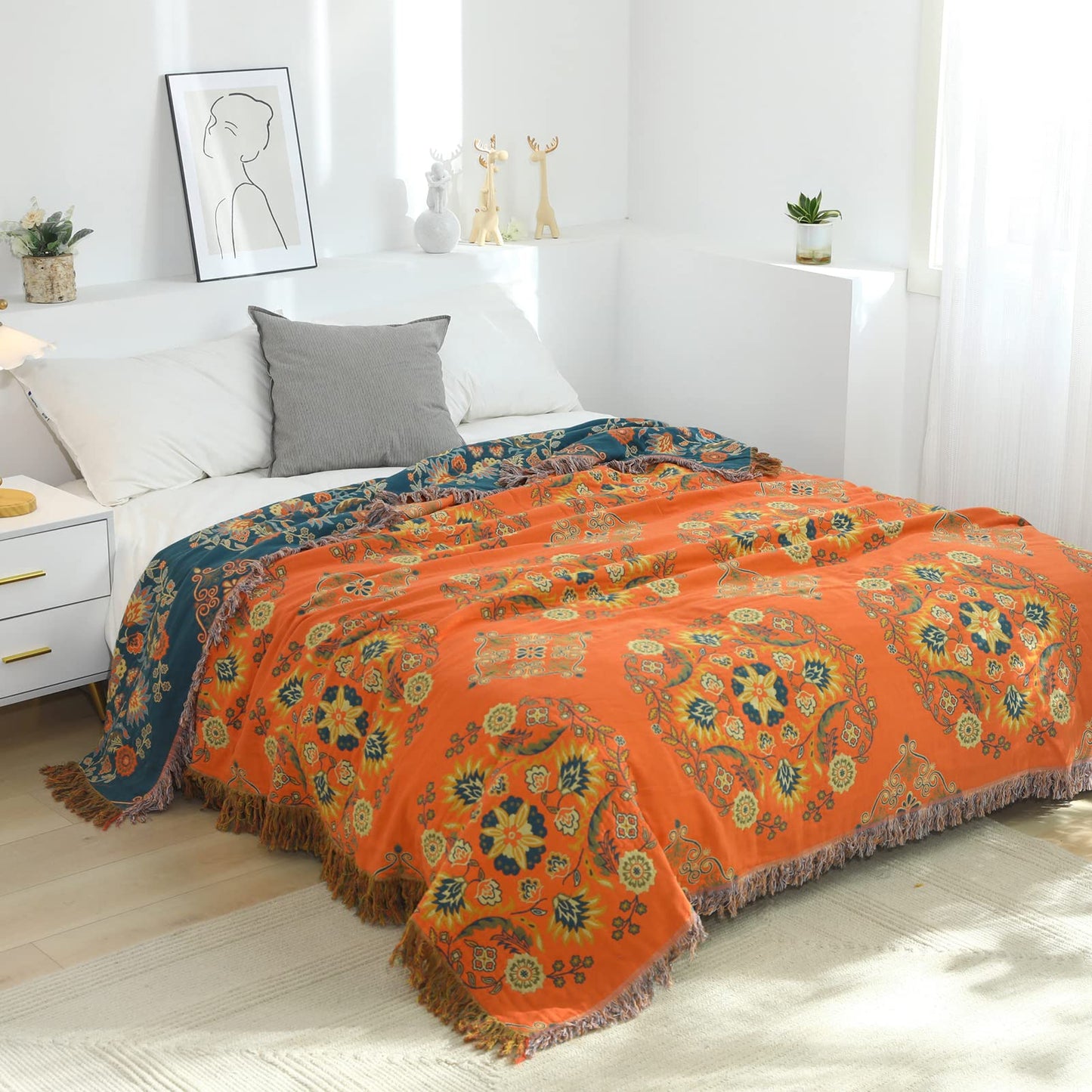 Vintage Throw Blanket Bed Sofa Cover